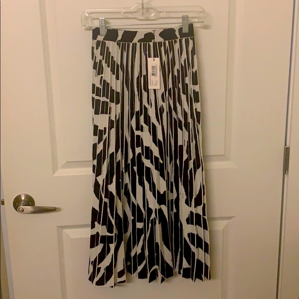 Proenza Schouler Pleated Zebra Print Skirt